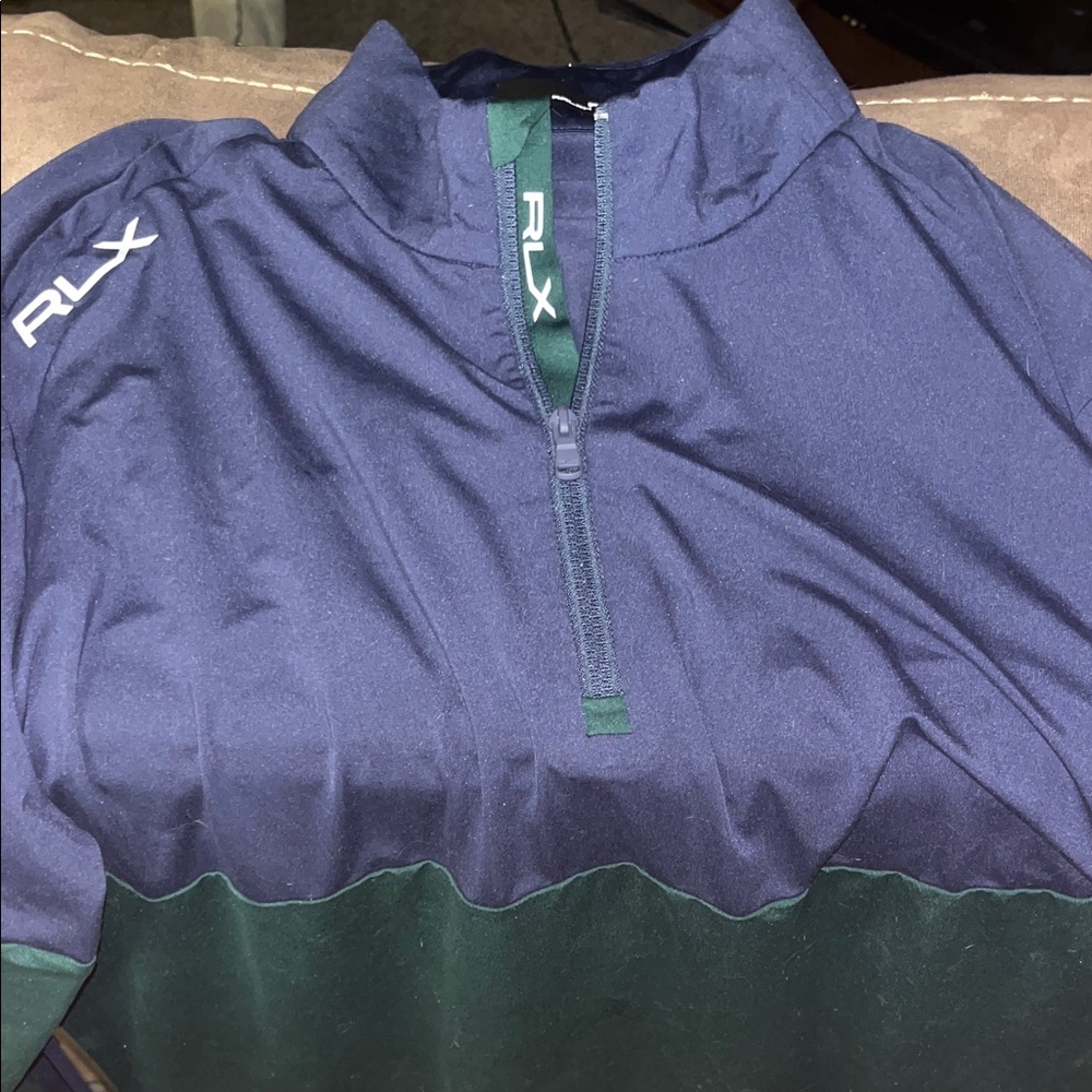 RLX Ralph Lauren Blue and Green Half-Zip Jacket